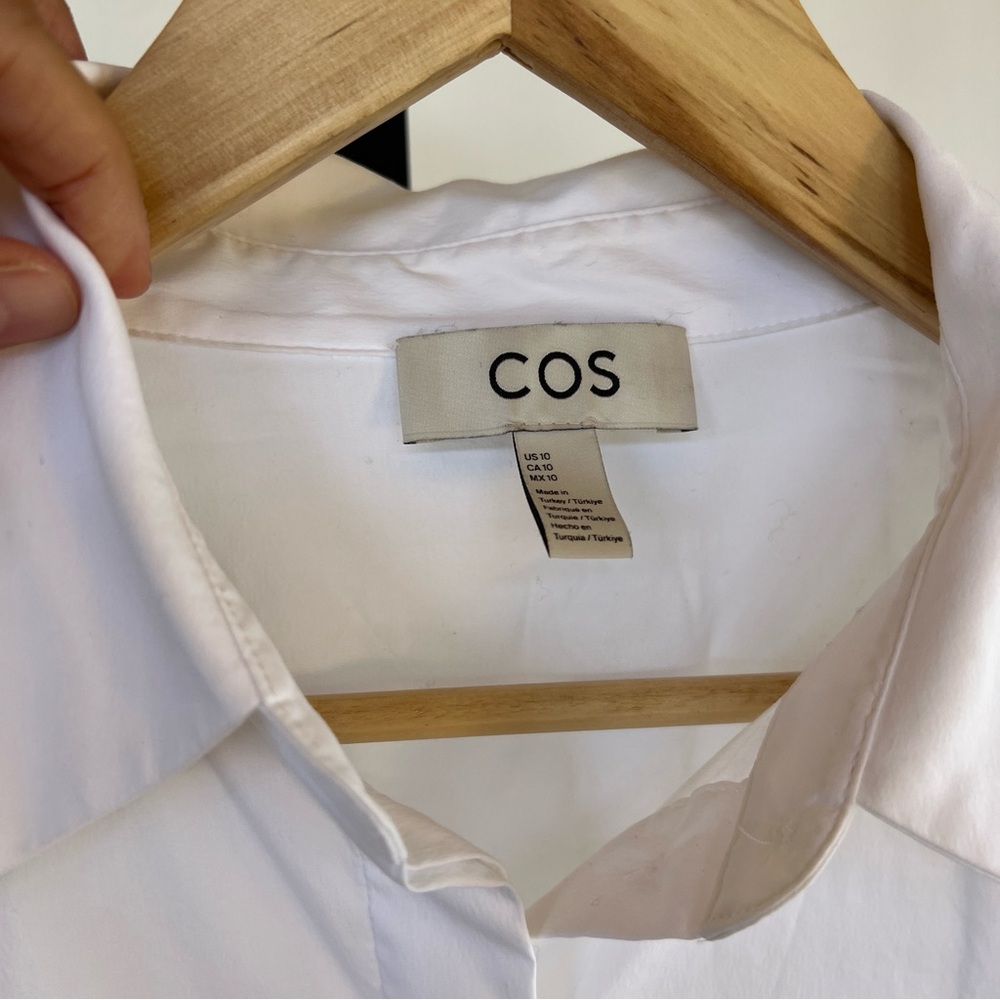 Cos White Button Down Blouse - Medium - image 4
